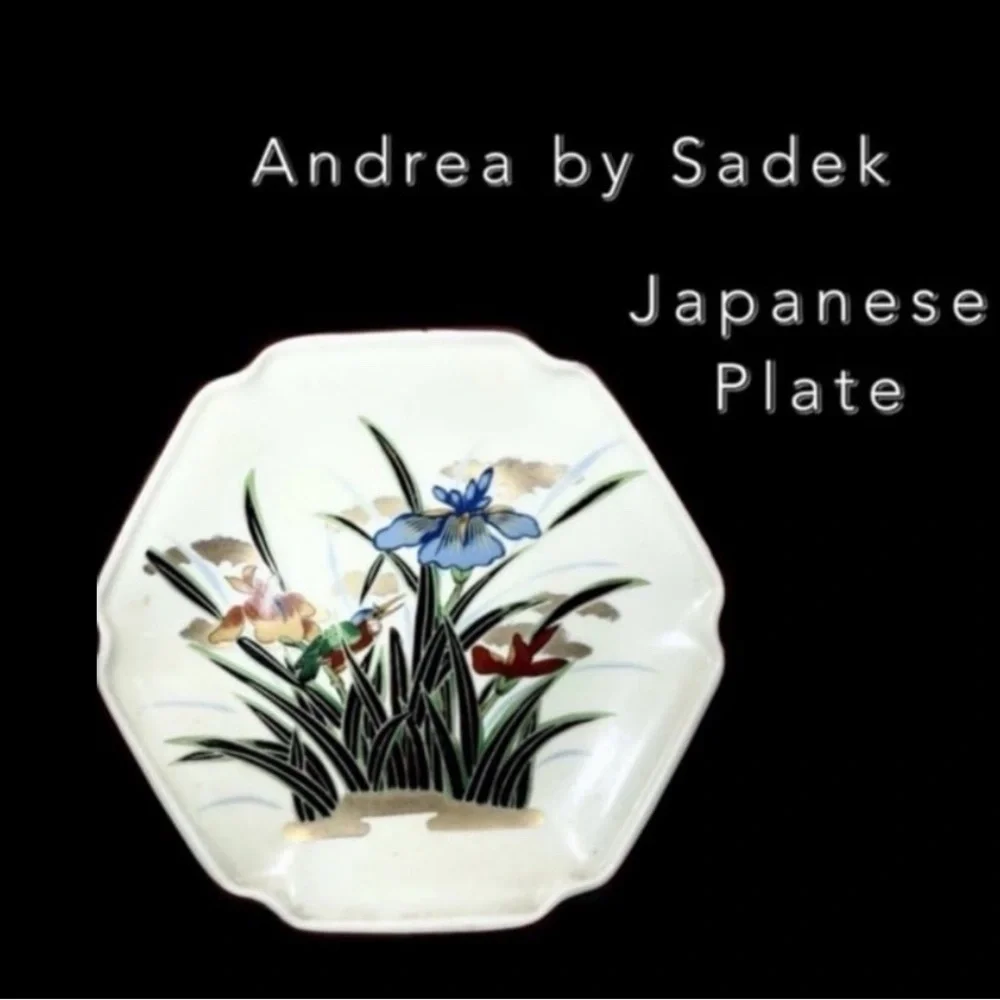 Elegant Andrea by Sadek Japanese Plate – Bird & Bamboo Design
